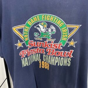 Vintage 1988 Notre Dame Fighting Irish Fiesta Bowl National Champs T-Shirt